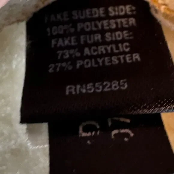 Express Faux Suede Moto Jacket Cream Shearling Collar Zip Front Large - Picture 10 of 13